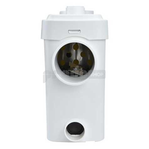 Schéma zapojení: SANIBO B je přečerpávací čerpadlo pro splachování WC s účinným drtičem z nerezové oceli AISI 304 a bočním vstupem.