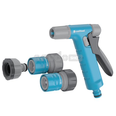 Bekötési rajz: SMART PRO 3/4″ 20m kerti öntöző készlet, amely tartalmaz egy 4 rétegű SMART kerti tömlőt, amely trikó szövésű.