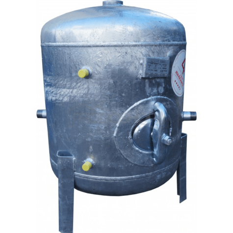 Schéma zapojení:  Tlaková nádoba HVP 100 je pozinkována zevnitř i zvenčí. Max. tlak 6 bar.2