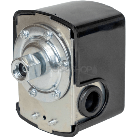 Bekötési rajz: A SZETT tartalmaz egy állítható nyomáskapcsolót szivattyúkhoz (230V / 400V). Tartomány 1,6-4,6 bar. Manométer. Csatlakozó szerelvény OT5.2