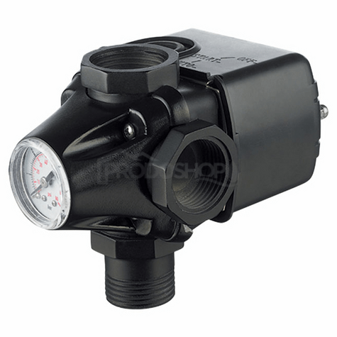 Schéma zapojení: Tlakový spínač PC-2 s manometrem se používá s 230V čerpadly. Rozsah regulace tlaku je 1,6 - 4,6 bar.2