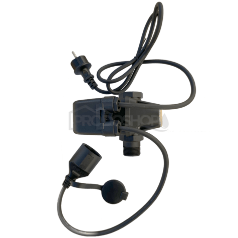 Bekötési rajz: A manométerrel ellátott PC-2 nyomáskapcsolót 230 V-os szivattyúkhoz használják. A nyomásszabályozás tartománya 1,6 - 4,6 bar.2