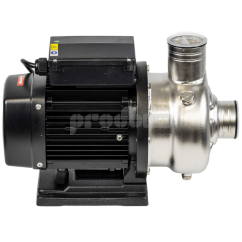 Schéma zapojení: Profesionální odstředivé čerpadlo F-CPM 21 INOX. Hydraulické prvky, které přicházejí do styku s vodou, jsou z nerezové oceli AISI 304. Čerpadlo pro nepřetržitý provoz.2