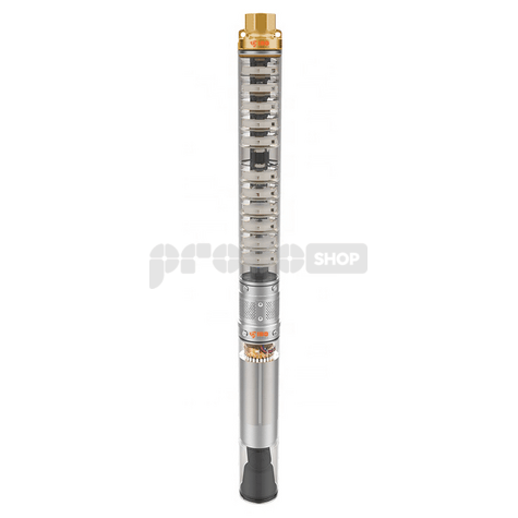 Bekötési rajz: Többfokozatú búvárszivattyú 4 SD 16-14 (400V) AISI 304 rozsdamentes acélból.2