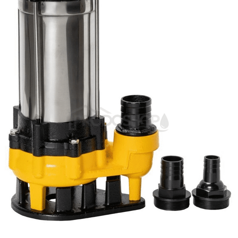 Bekötési rajz: Az IBO WQF 1100 merülő szennyvízszivattyú számos alkalmazási területtel rendelkezik. A motorburkolat, a tengely és a szivattyú rotorja AISI 304 rozsdamentes acélból készül.3