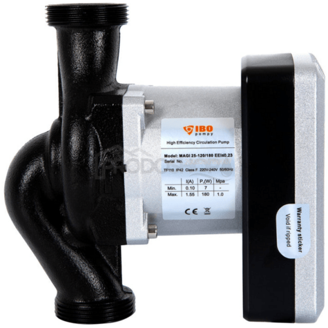 Schéma zapojení:  Energeticky úsporné oběhové čerpadlo MAGI H 25-120/180 má energetickou třídu A. Koeficient energetické účinnosti je EEI<=0,23.3