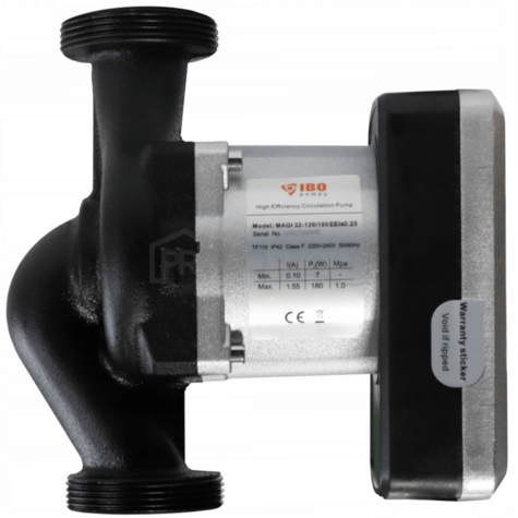 Bekötési rajz: A MAGI H 32-120/180 energiatakarékos keringető szivattyú A energiaosztályú. Energiahatékonysági együtthatója EEI<=0,23.3