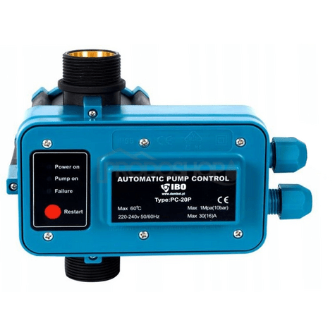 Schéma zapojenia: Použitie vodárne s riadiacou jednotkou PC-20P