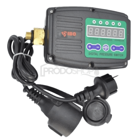 Schéma zapojenia: Elektronický tlakový spínač IBO PRESS SX chráni čerpadlo pred preťažením a behom nasucho.