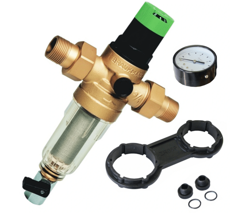 Redukční ventil na vodu 1" s filtrem a manometrem