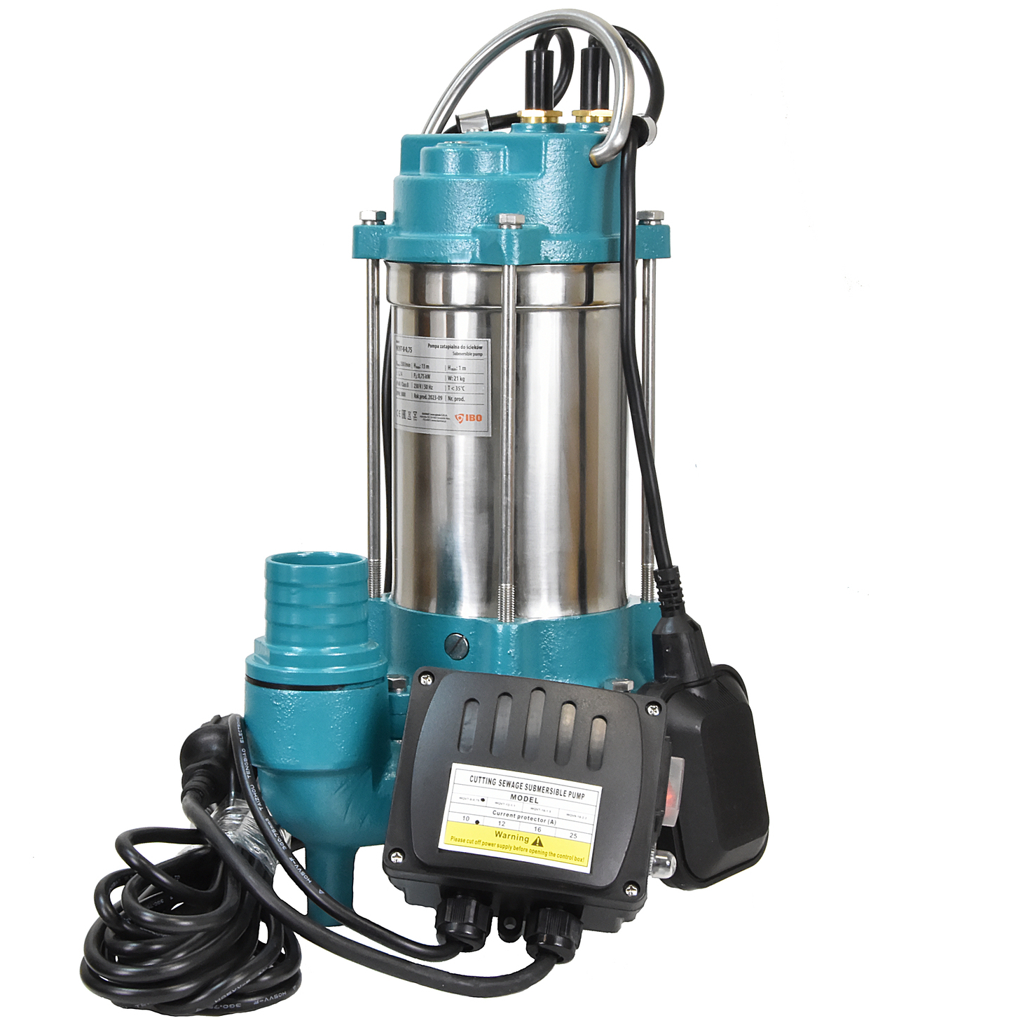 Kalový set - Ponorné kalové čerpadlo WQV 7-18-2,2 s drtičem a hadicí 20m